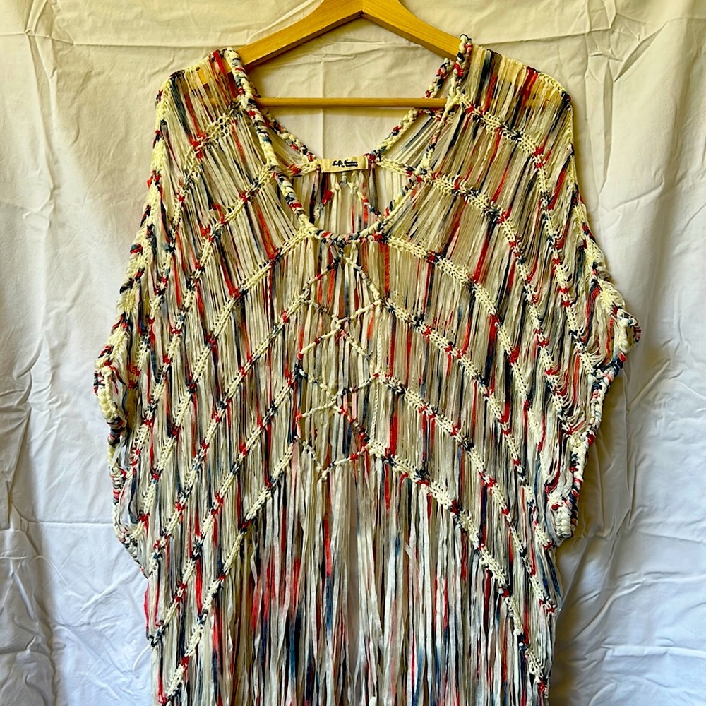 Selfie Couture by Trendology, Bohemian Style Macramé Ribbon Tank Top/Vest, Size